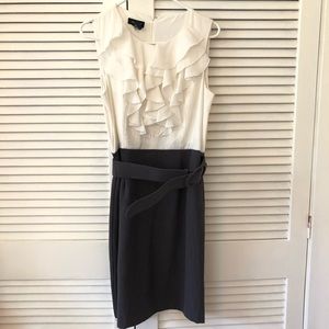 Grey and off white dress